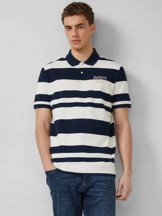 Foto van product Poloshirt met strepen en borduursel s.Oliver
