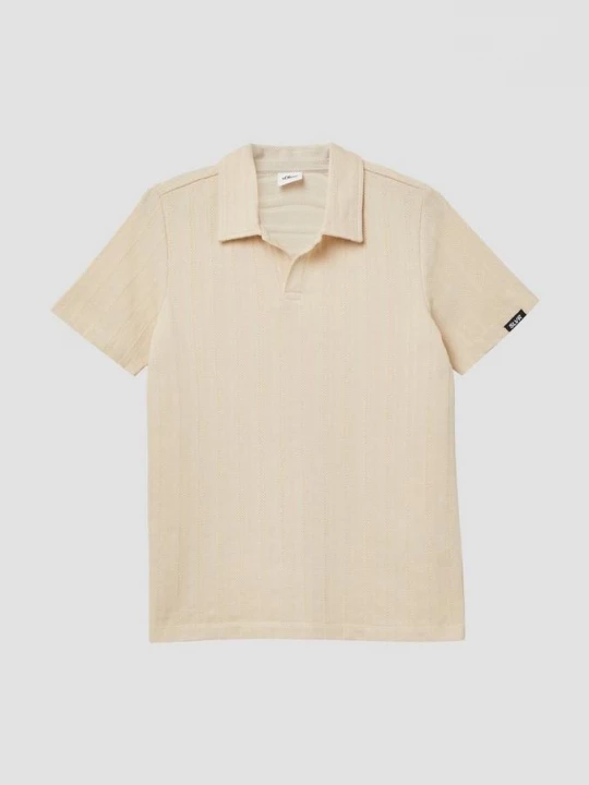 Foto van product Poloshirt met structuurpatroon s.Oliver beżowy