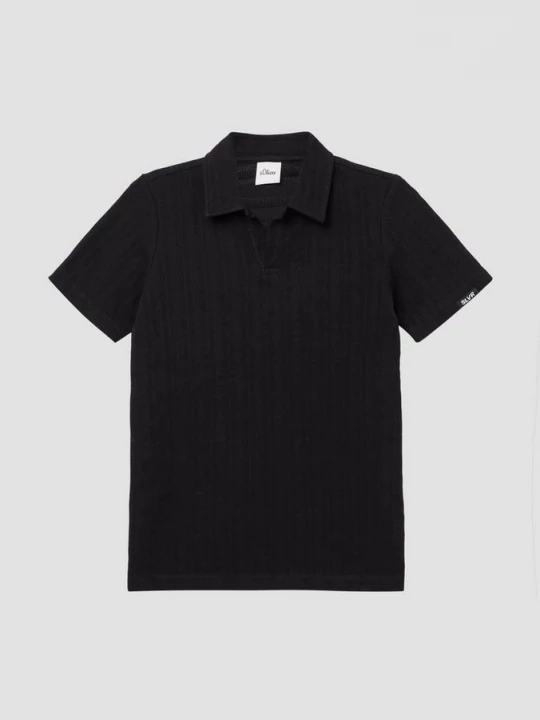 Foto van product Poloshirt met structuurpatroon s.Oliver zwart