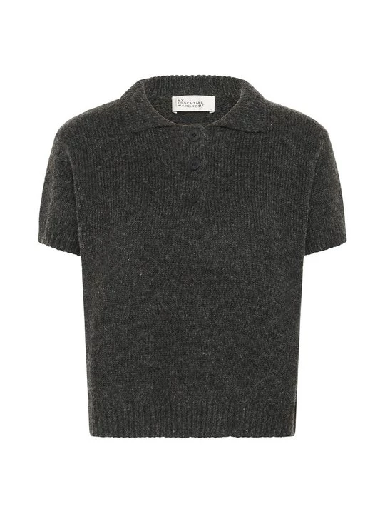 Foto van product Poloshirt My Essential Wardrobe donkergrijs gemêleerd