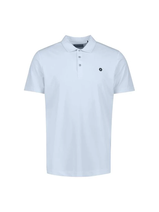 Foto van product Poloshirt No Excess lichtblauw gemêleerd