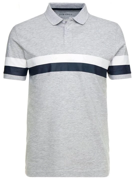 Foto van product Poloshirt Pier One By Zalando lichtgrijs gemêleerd