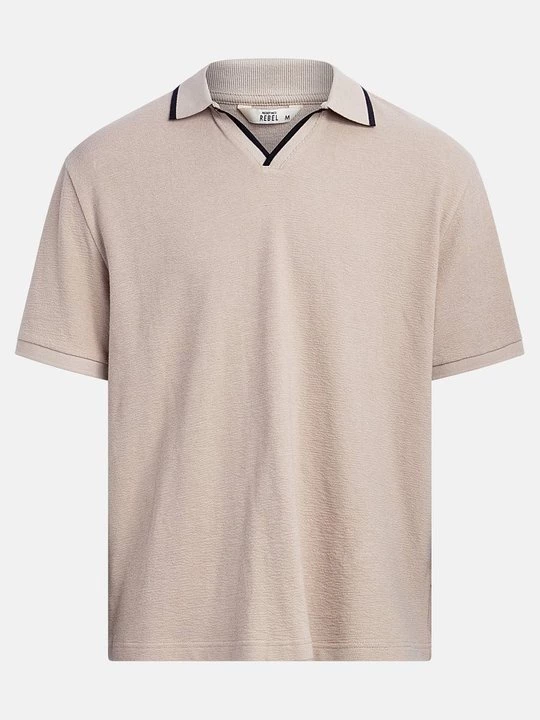 Foto van product Poloshirt Redefined Rebel beige mêleerd