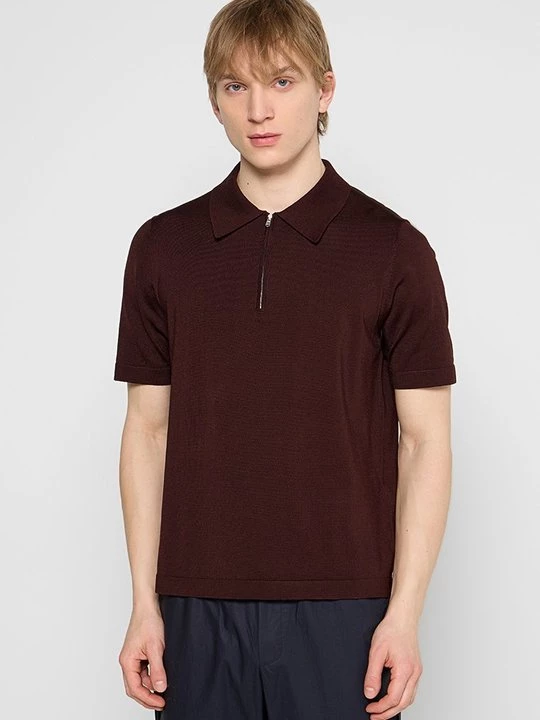 Foto van product Poloshirt Sandro bordeauxrood