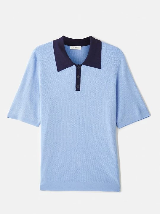 Foto van product Poloshirt Sandro lichtblauw