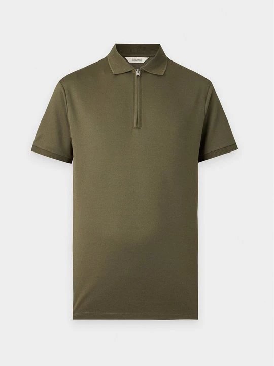 Foto van product Poloshirt Selected donkergroen
