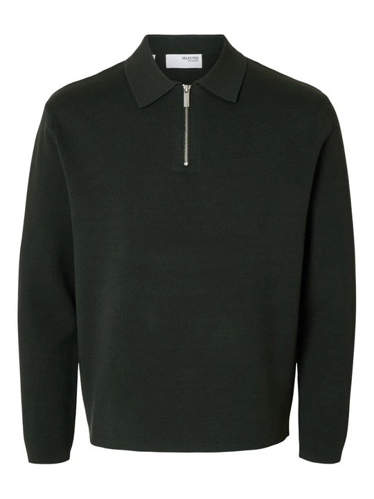 Foto van product Poloshirt Selected donkergroen