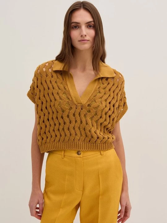 Foto van product Poloshirt Stefanel lichtgeel