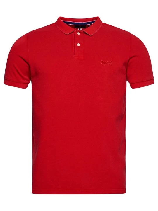 Foto van product Poloshirt Superdry donkerrood gemêleerd
