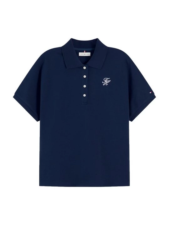 Foto van product Poloshirt Tommy Hilfiger gemêleerd donkerblauw