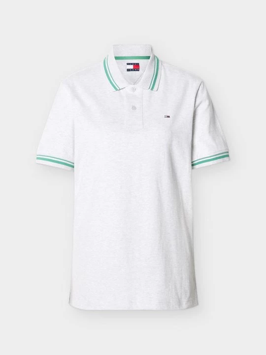 Foto van product Poloshirt Tommy Jeans lichtgrijs gemêleerd