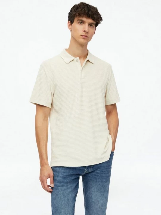 Foto van product Poloshirt van gestructureerde badstof s.Oliver beżowy