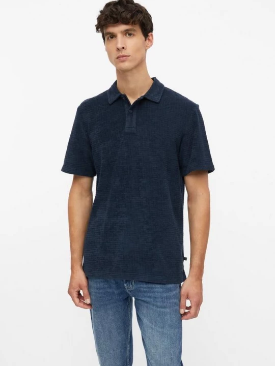 Foto van product Poloshirt van gestructureerde badstof s.Oliver blauw