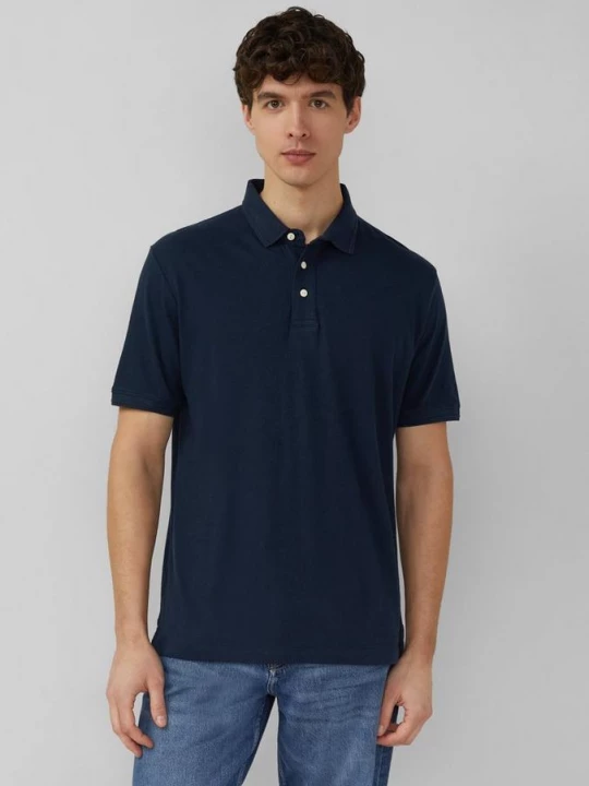 Foto van product Poloshirt van katoen-linnenmix s.Oliver blauw