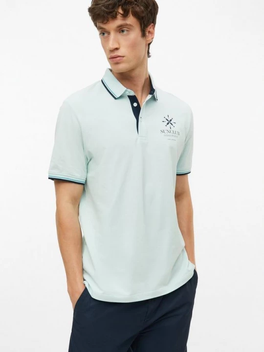 Foto van product Poloshirt van katoen piqué met contrasterende details s.Oliver