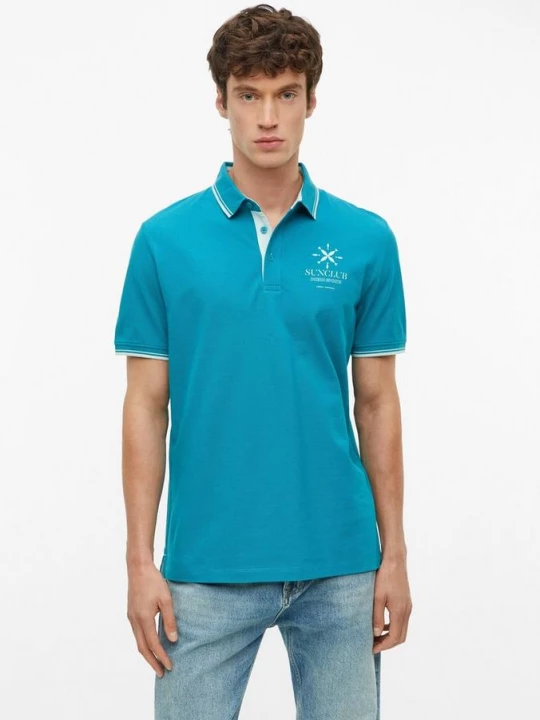Foto van product Poloshirt van katoen piqué met contrasterende details s.Oliver