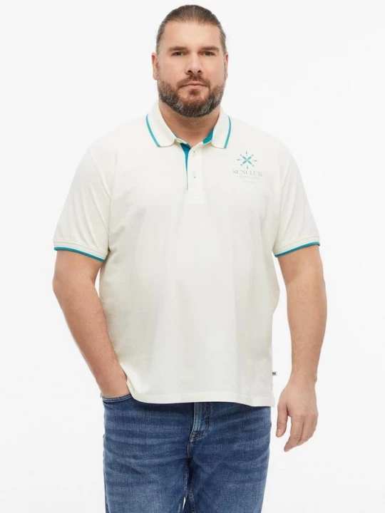 Foto van product Poloshirt van katoen piqué met contrasterende details s.Oliver crème