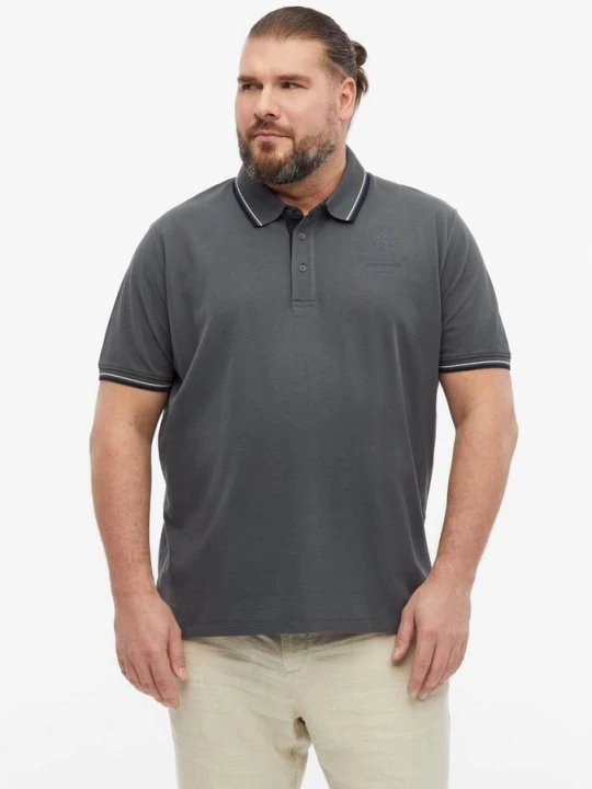Foto van product Poloshirt van katoen piqué met contrasterende details s.Oliver grijs