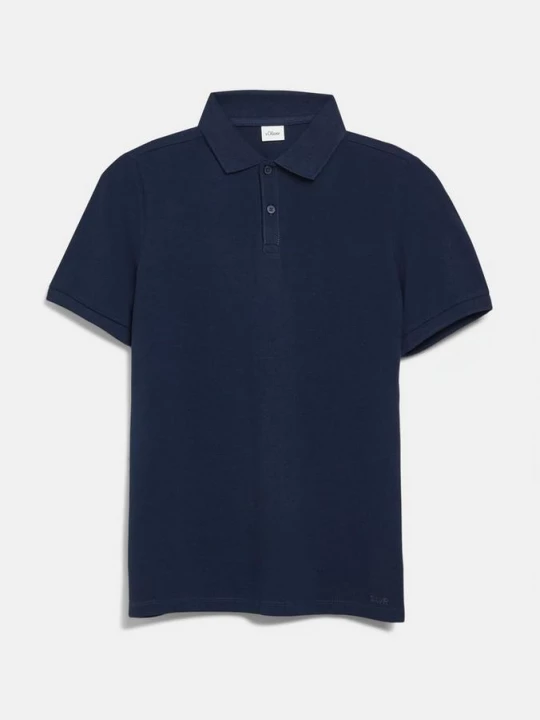 Foto van product Poloshirt van katoenpiqué s.Oliver blauw