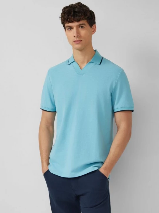 Foto van product Poloshirt van vlamgaren piqué met contrasterende biesjes s.Oliver