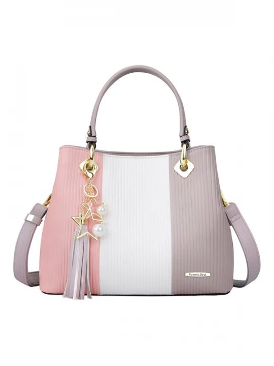 Foto van product Pomelo Best Handtas 'Pomelo Best Damen Handtasche Neapolitan Style' pink