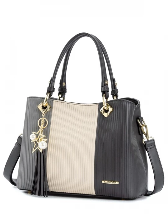 Foto van product Pomelo Best Handtas 'Pomelo Best Damen Handtasche Neapolitan Style' grijs