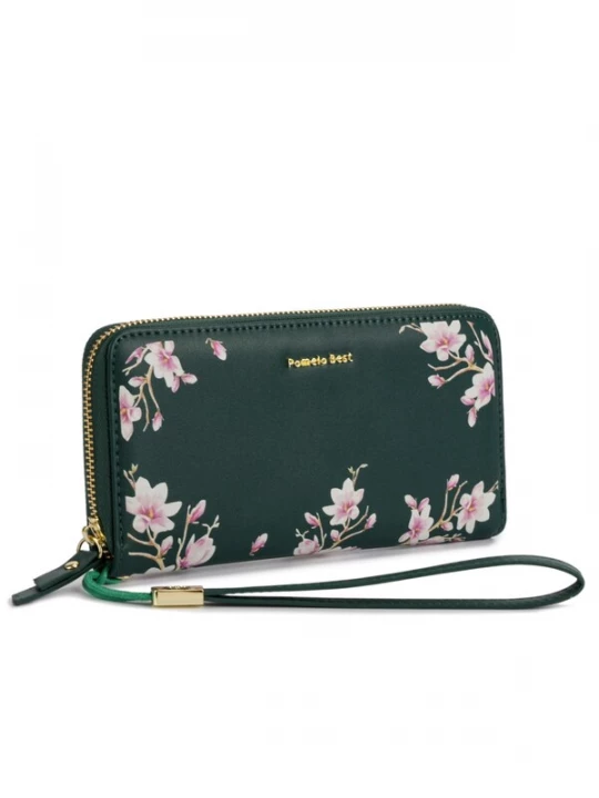 Foto van product Pomelo Best Portemonnee 'Pomelo Best Portemonnaie Damen mit Blumenprint' smaragd