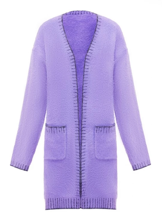 Foto van product Poomi Gebreid vest lavendel
