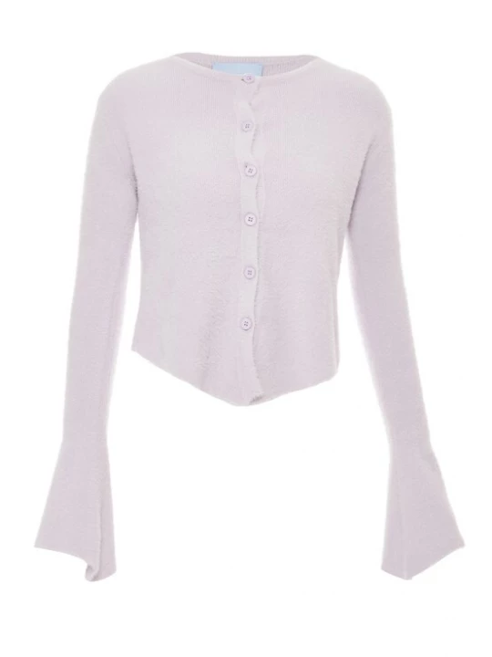Foto van product Poomi Gebreid vest lavendel