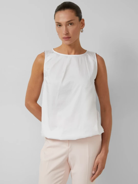 Foto van product Poplin top met ballonzoom s.Oliver wit