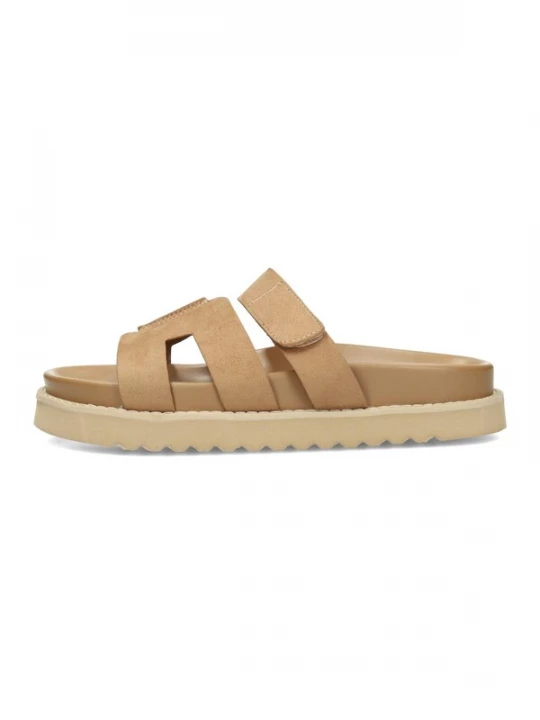 Foto van product POSH by Poelman Sandalen met riem 'SCOTTIE' donkerbeige