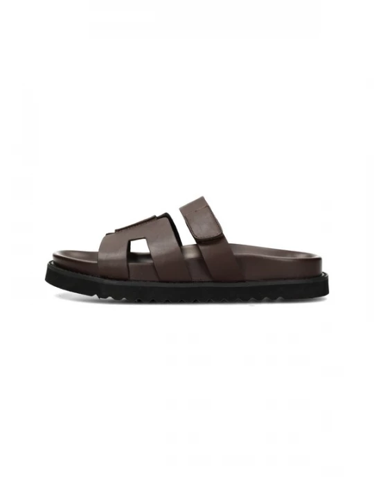 Foto van product POSH by Poelman Sandalen met riem 'SCOTTIE' donkerbruin