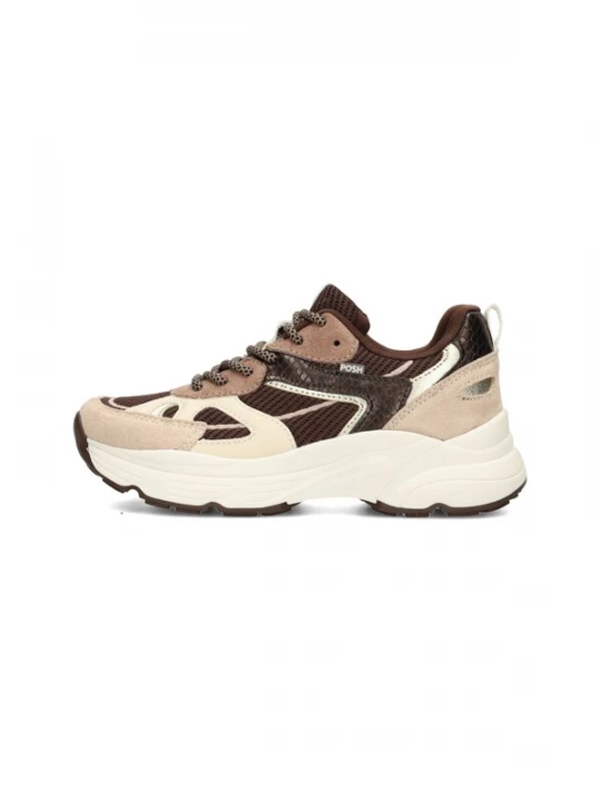 Foto van product POSH by Poelman Sneakers 'AYOKI' beige / bruin