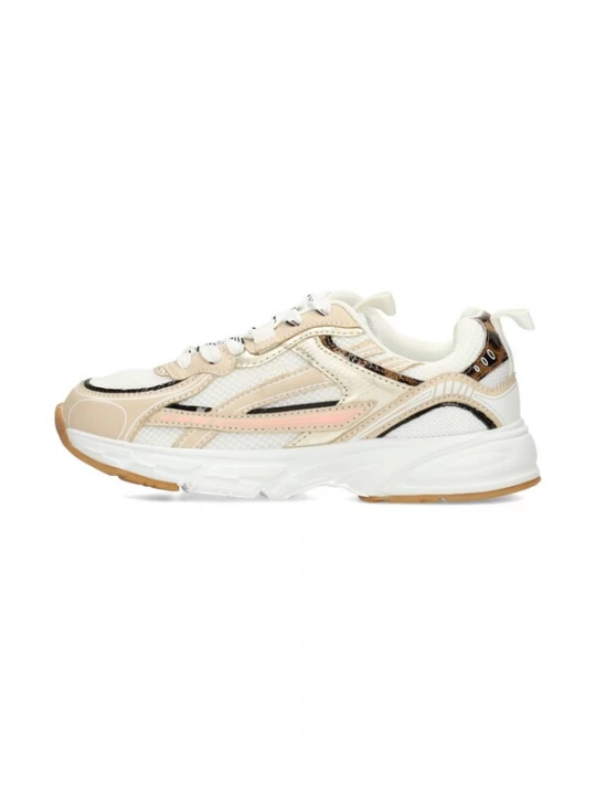 Foto van product POSH by Poelman Sneakers nude / donkerbeige / bruin / wit