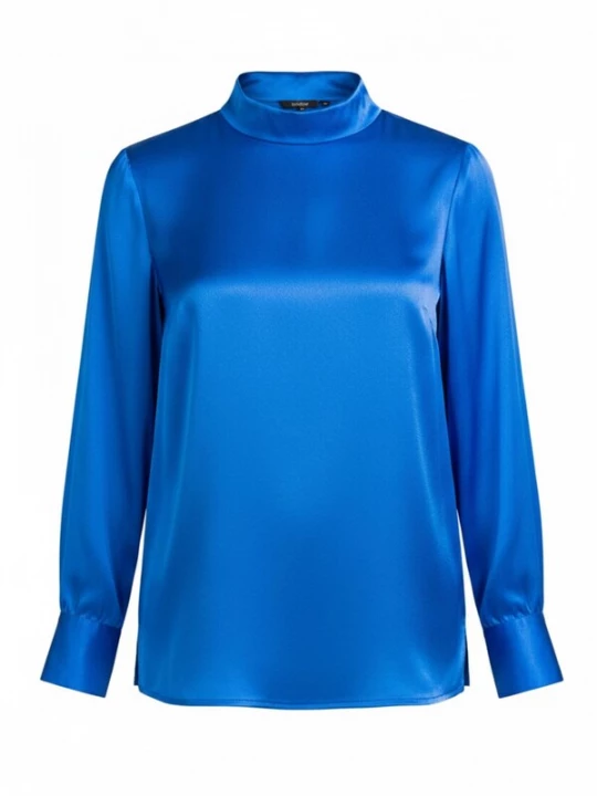Foto van product Posh Gear Blouse 'Seidenbluse Satinoseta' blauw
