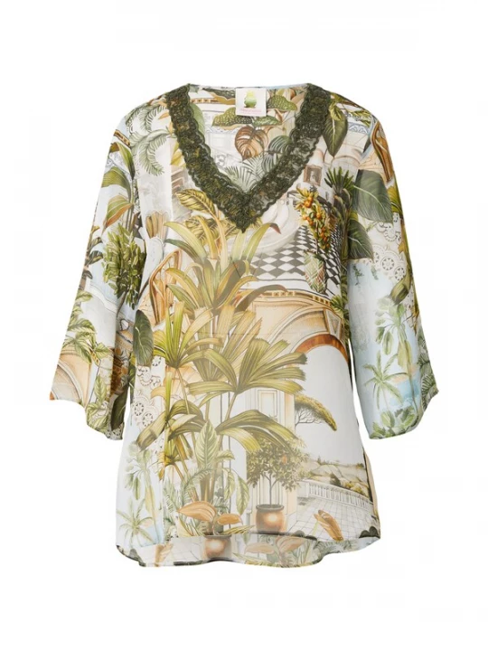 Foto van product PRINCESS GOES HOLLYWOOD Blouse lichtblauw / groen / olijfgroen / pasteloranje