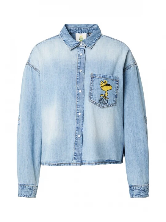 Foto van product PRINCESS GOES HOLLYWOOD Blouse 'Snoopy born to be wild' blauw denim / lichtblauw / geel