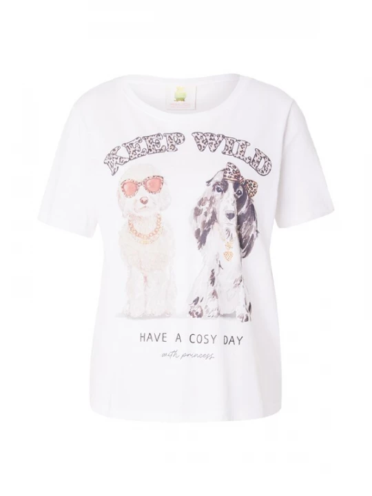 Foto van product PRINCESS GOES HOLLYWOOD Shirt 'Keep Wild' beige / bruin / zwart / wit