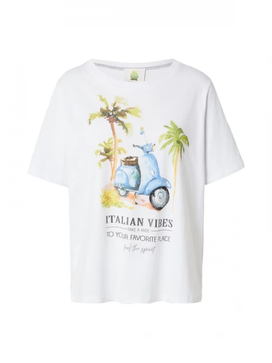 Foto van product PRINCESS GOES HOLLYWOOD Shirt lichtblauw / pasteelgeel / lichtgroen / wit