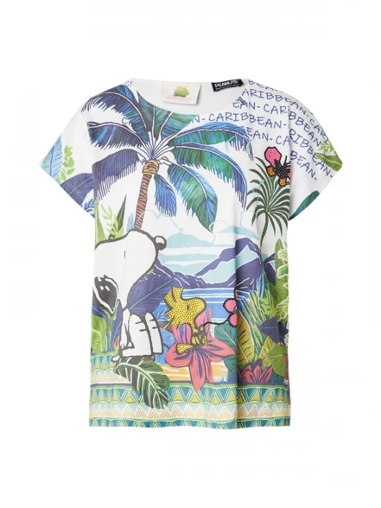 Foto van product PRINCESS GOES HOLLYWOOD Shirt 'SNOOPY Caribbean' navy / groen / eosine / wit