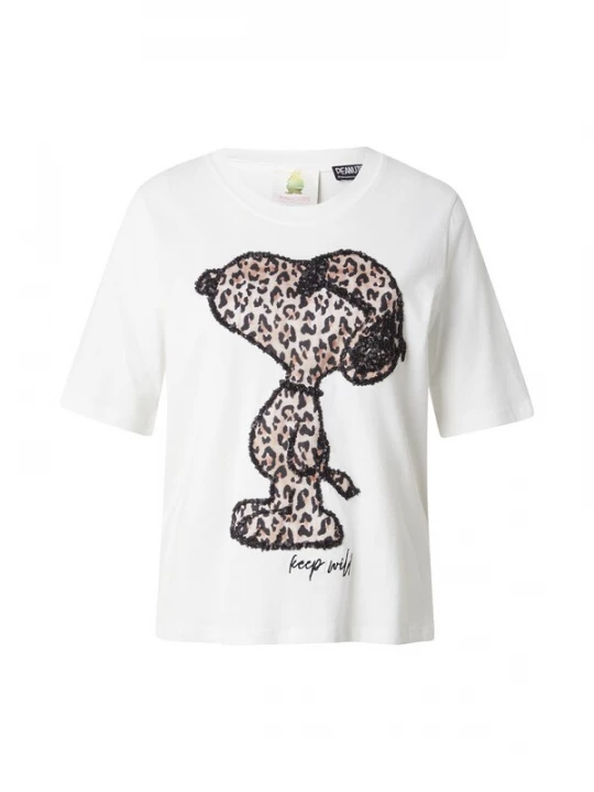 Foto van product PRINCESS GOES HOLLYWOOD Shirt 'Snoopy' crème / brokaat / zwart / offwhite