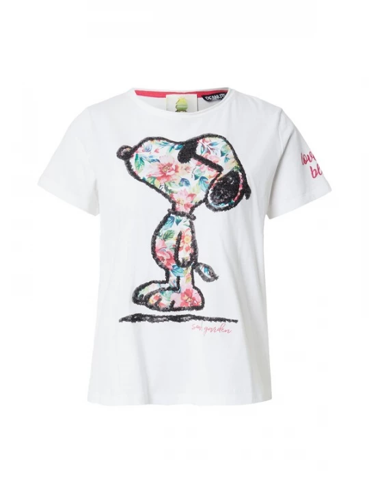 Foto van product PRINCESS GOES HOLLYWOOD Shirt 'SNOOPY' groen / rosa / zwart / wit