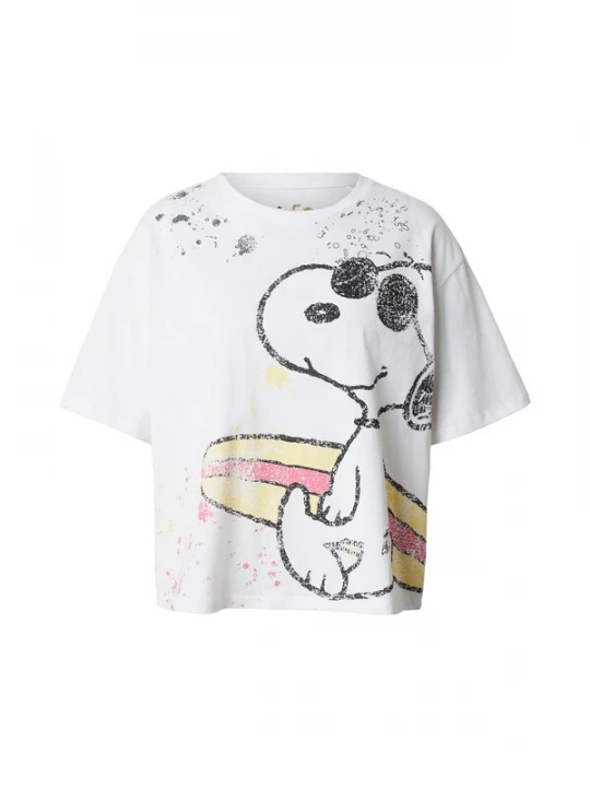 Foto van product PRINCESS GOES HOLLYWOOD Shirt 'Snoopy Surfer' lichtgeel / lichtroze / zwart / wit