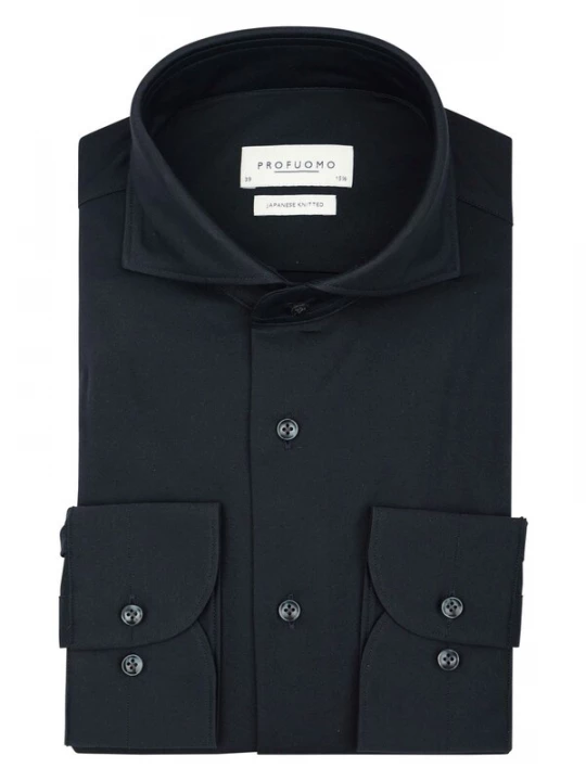 Foto van product Profuomo Overhemd 'Japanese Knitted' navy