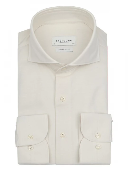 Foto van product Profuomo Overhemd 'Japanese Knitted' offwhite