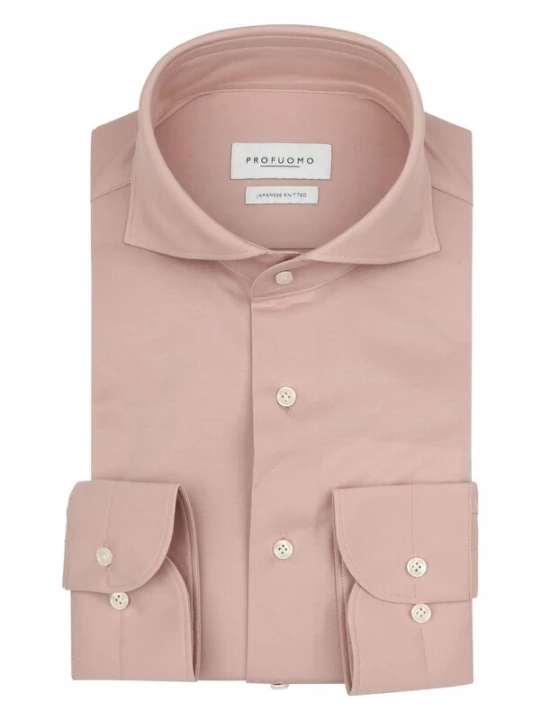 Foto van product Profuomo Overhemd 'Japanese Knitted' pink