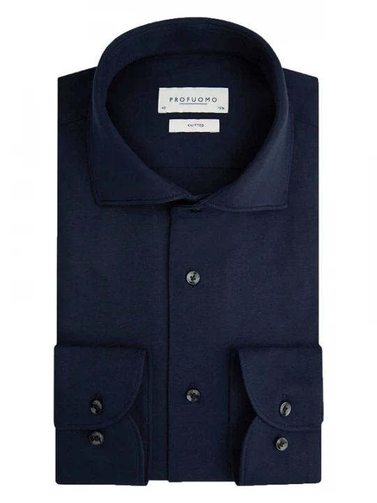Foto van product Profuomo Overhemd 'Knitted' navy