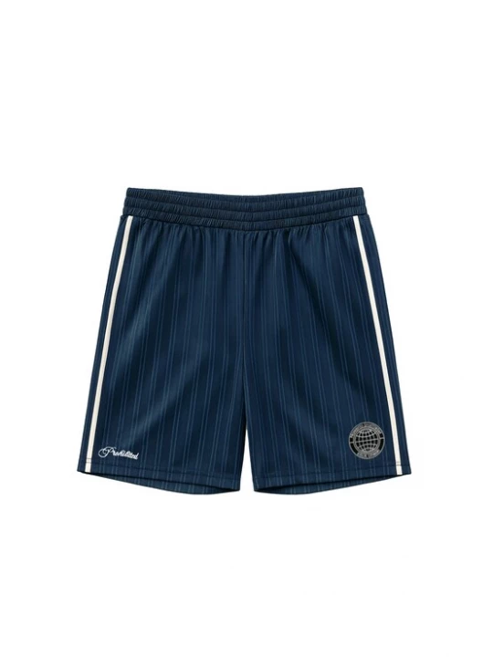 Foto van product Prohibited Broek 'Breakline' donkerblauw / wit / offwhite