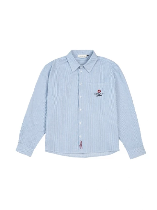 Foto van product Prohibited Overhemd 'The Swiss Yuppie' blauw / wit