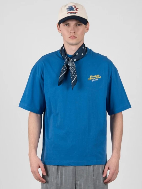 Foto van product Prohibited Shirt 'Athletic & Health Club' blauw / geel / offwhite